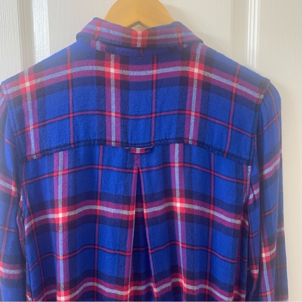 AEO Small Ahh-Mazingly Plaid Flannel Boyfriend Shirt - Picture 4 of 14
